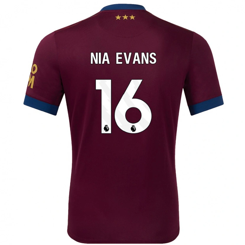 Danxen Barn Nia Evans #16 Brun Bortatröja Matchtröjor 2024/25 Tröjor T-Tröja