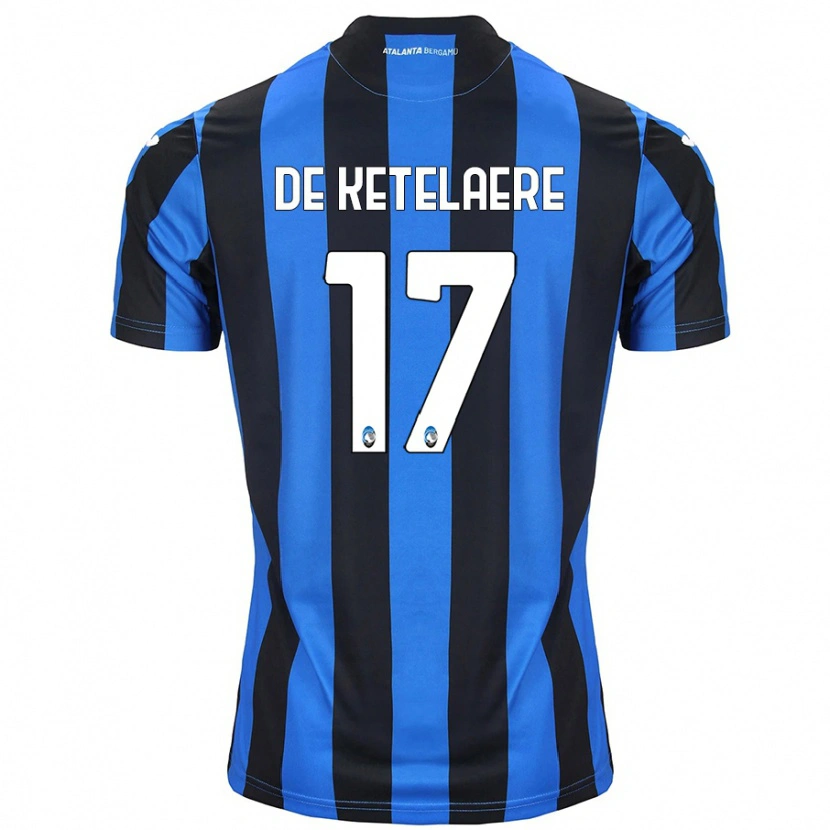Danxen Män Charles De Ketelaere #17 Blå Svart Hemmatröja Matchtröjor 2024/25 Tröjor T-Tröja