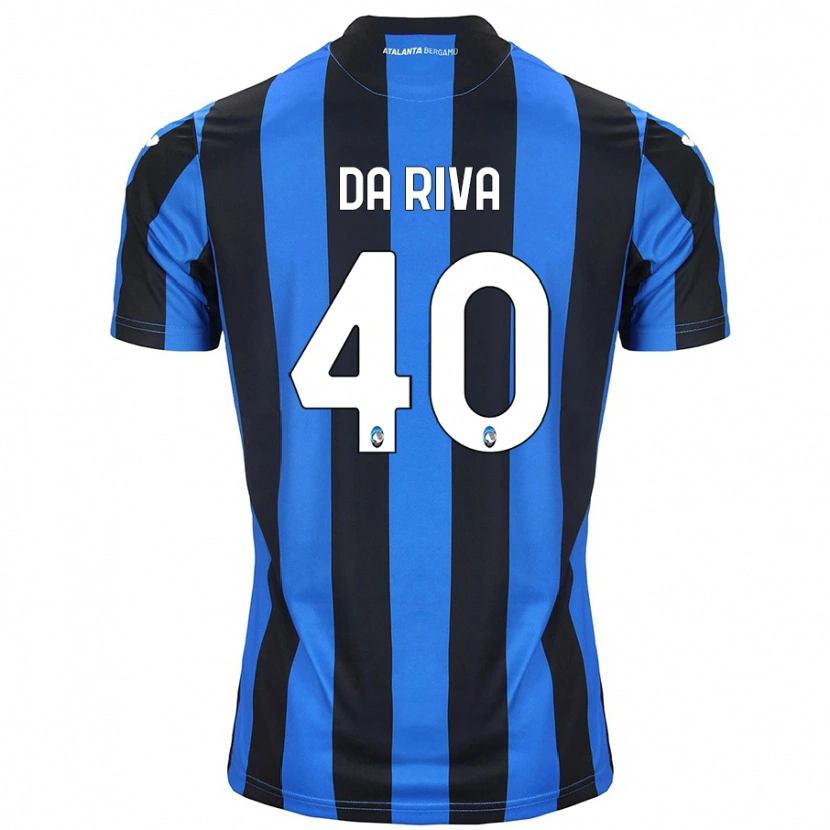 Danxen Män Jacopo Da Riva #40 Blå Svart Hemmatröja Matchtröjor 2024/25 Tröjor T-Tröja