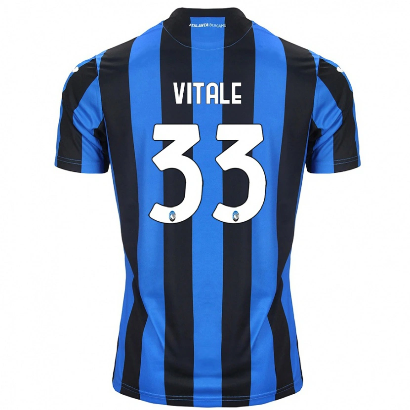 Danxen Män Francesca Vitale #33 Blå Svart Hemmatröja Matchtröjor 2024/25 Tröjor T-Tröja