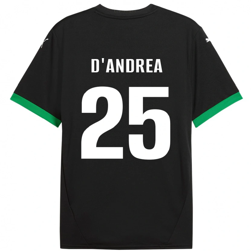 Danxen Män Luca D'andrea #25 Svart Mörkgrön Hemmatröja Matchtröjor 2024/25 Tröjor T-Tröja