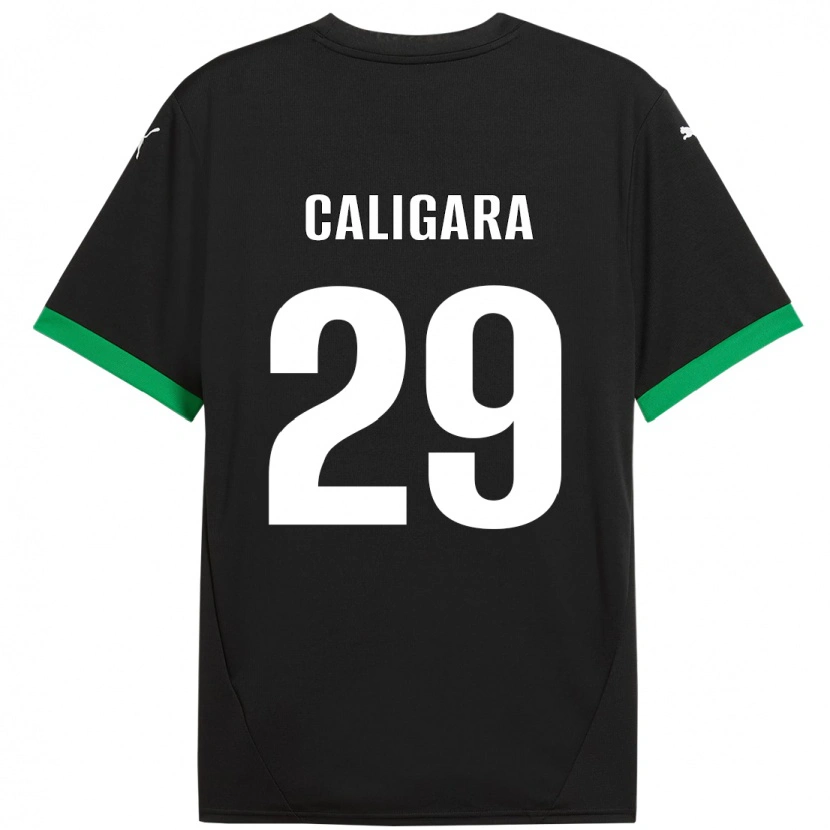 Danxen Män Fabrizio Caligara #29 Svart Mörkgrön Hemmatröja Matchtröjor 2024/25 Tröjor T-Tröja