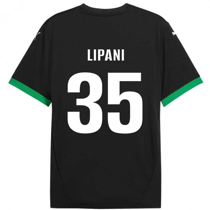 Danxen Män Luca Lipani #35 Svart Mörkgrön Hemmatröja Matchtröjor 2024/25 Tröjor T-Tröja