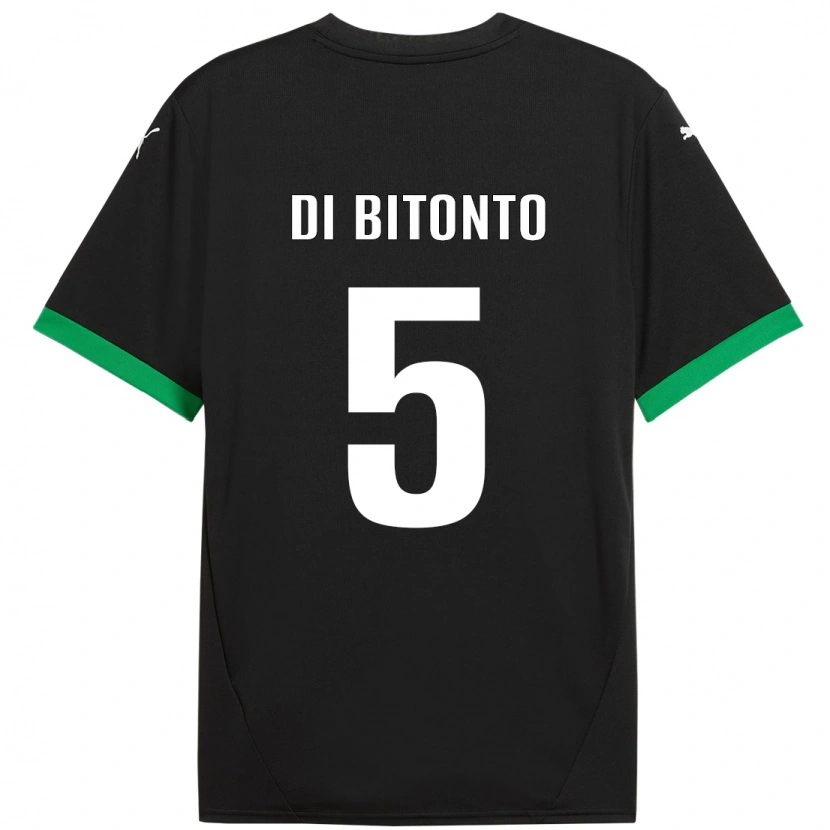 Danxen Män Alessandro Di Bitonto #5 Svart Mörkgrön Hemmatröja Matchtröjor 2024/25 Tröjor T-Tröja
