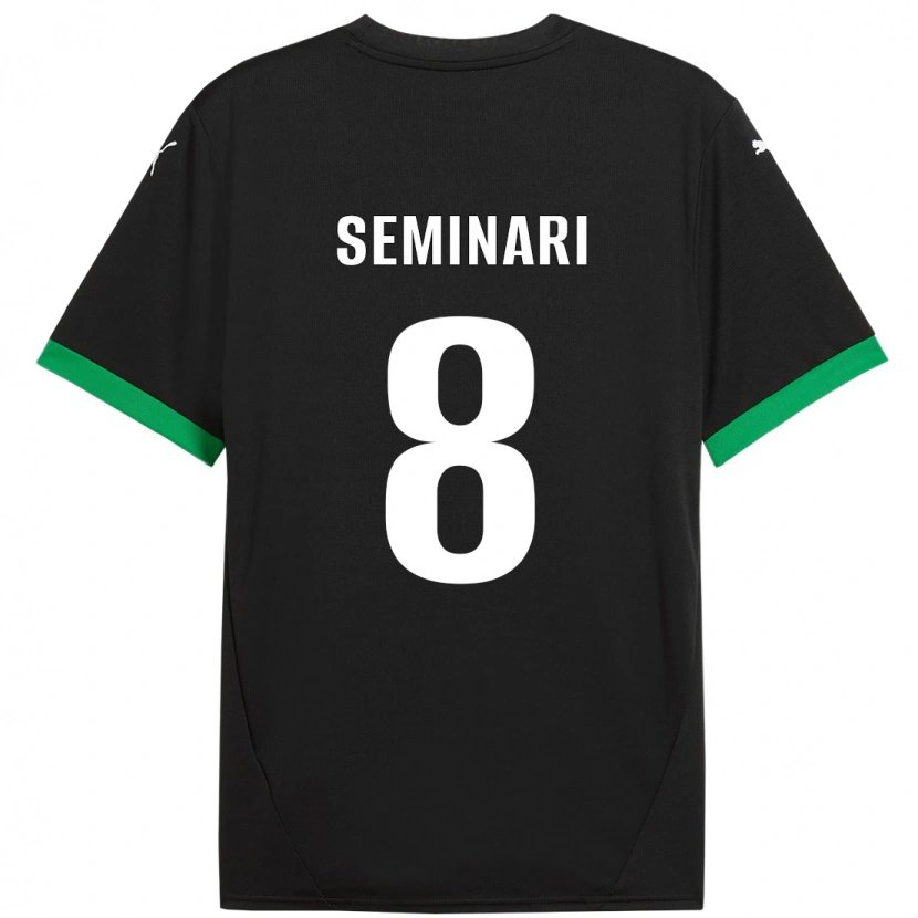 Danxen Män Giacomo Seminari #8 Svart Mörkgrön Hemmatröja Matchtröjor 2024/25 Tröjor T-Tröja