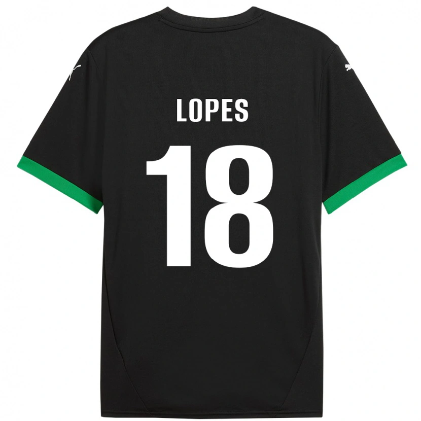 Danxen Män Emerick Lopes #18 Svart Mörkgrön Hemmatröja Matchtröjor 2024/25 Tröjor T-Tröja