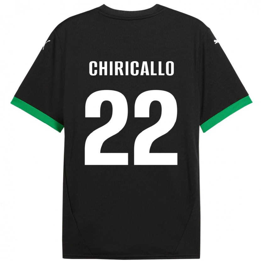 Danxen Män Giovanni Chiricallo #22 Svart Mörkgrön Hemmatröja Matchtröjor 2024/25 Tröjor T-Tröja