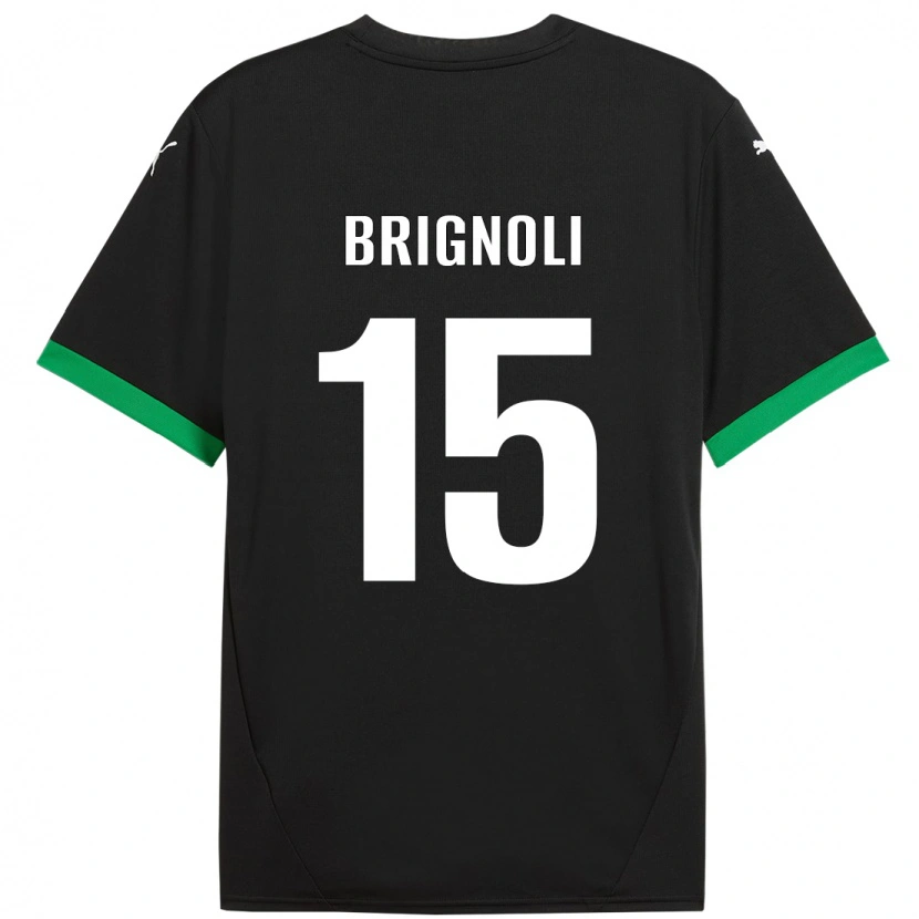 Danxen Män Benedetta Brignoli #15 Svart Mörkgrön Hemmatröja Matchtröjor 2024/25 Tröjor T-Tröja