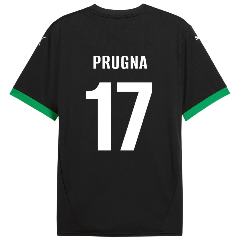 Danxen Män Cecilia Prugna #17 Svart Mörkgrön Hemmatröja Matchtröjor 2024/25 Tröjor T-Tröja