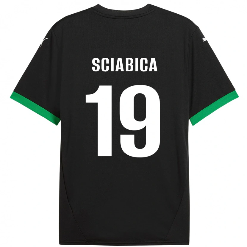 Danxen Män Manuela Sciabica #19 Svart Mörkgrön Hemmatröja Matchtröjor 2024/25 Tröjor T-Tröja