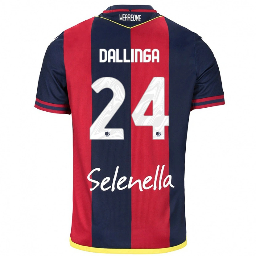 Danxen Män Thijs Dallinga #24 Röd Kungsblå Hemmatröja Matchtröjor 2024/25 Tröjor T-Tröja