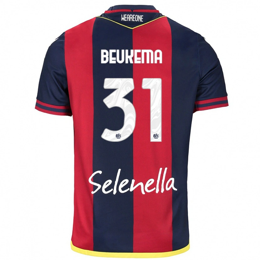 Danxen Män Sam Beukema #31 Röd Kungsblå Hemmatröja Matchtröjor 2024/25 Tröjor T-Tröja