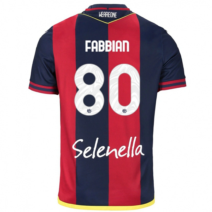 Danxen Män Giovanni Fabbian #80 Röd Kungsblå Hemmatröja Matchtröjor 2024/25 Tröjor T-Tröja