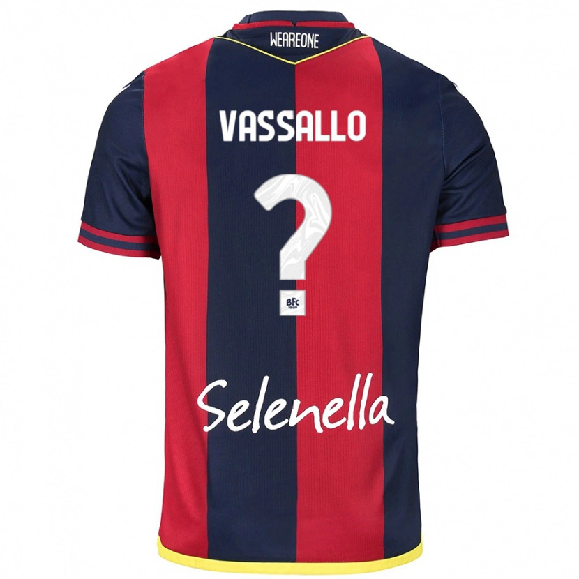 Danxen Män Giacomo Vassallo #0 Röd Kungsblå Hemmatröja Matchtröjor 2024/25 Tröjor T-Tröja