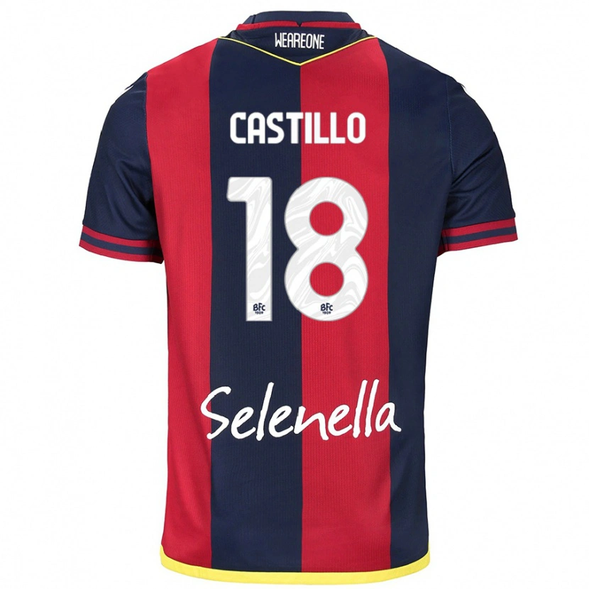 Danxen Män Tomas Castillo #18 Röd Kungsblå Hemmatröja Matchtröjor 2024/25 Tröjor T-Tröja