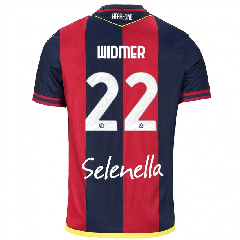 Danxen Män Renato Widmer D’autilia #22 Röd Kungsblå Hemmatröja Matchtröjor 2024/25 Tröjor T-Tröja