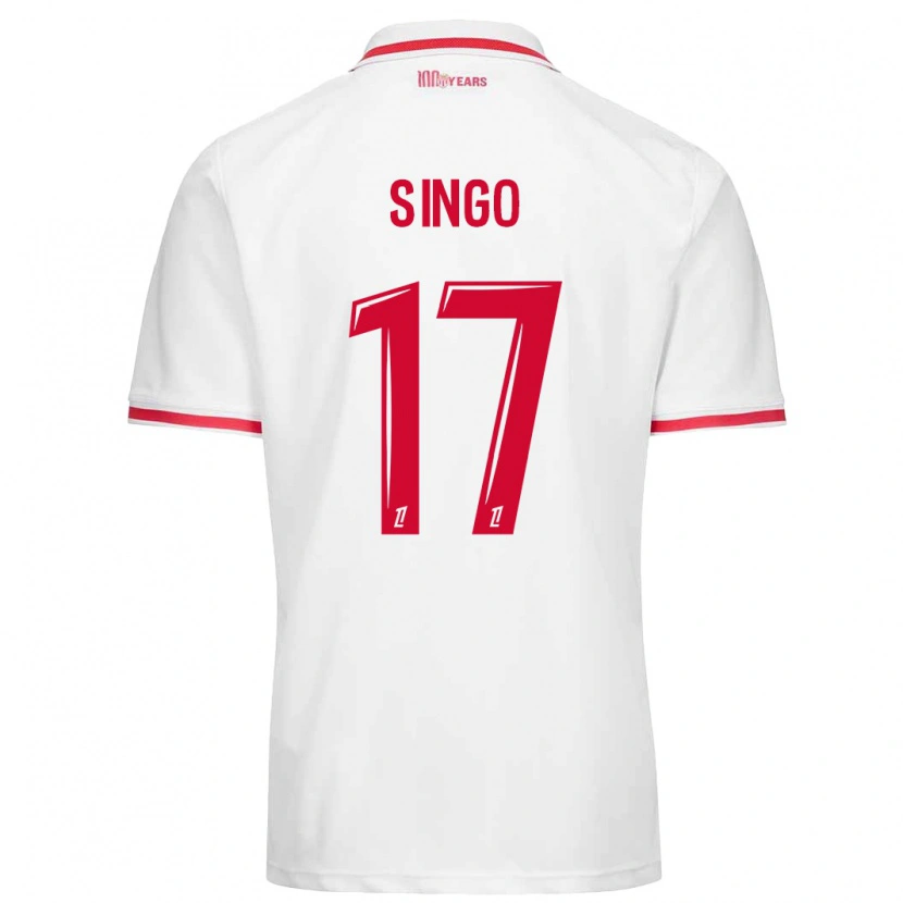 Danxen Män Wilfried Singo #17 Vit Röd Hemmatröja Matchtröjor 2024/25 Tröjor T-Tröja