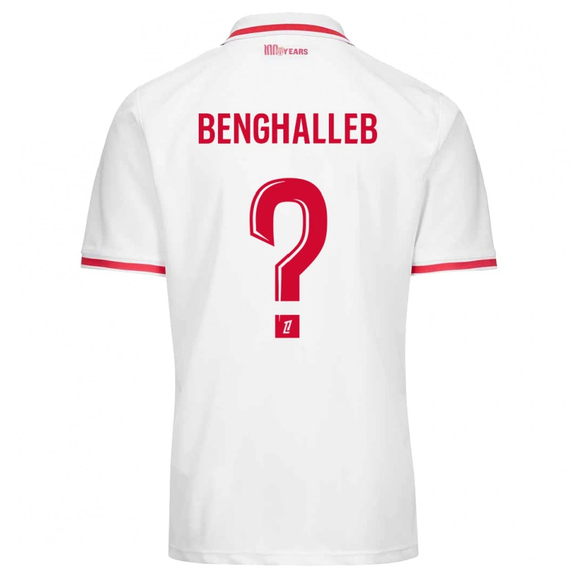 Danxen Män Adam Benghalleb #0 Vit Röd Hemmatröja Matchtröjor 2024/25 Tröjor T-Tröja