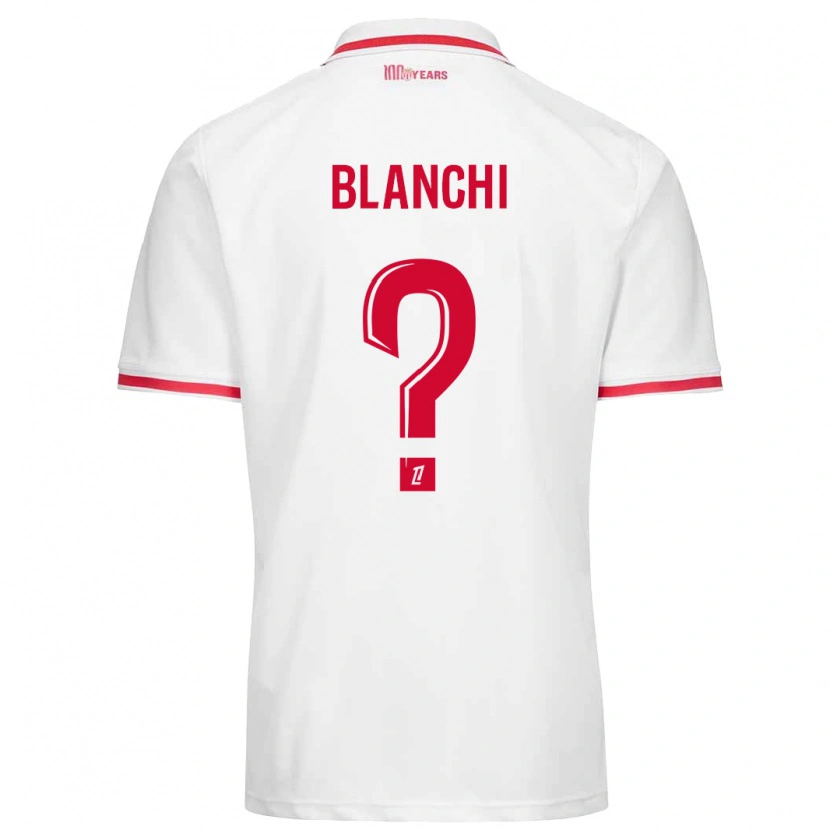 Danxen Män Florian Blanchi #0 Vit Röd Hemmatröja Matchtröjor 2024/25 Tröjor T-Tröja
