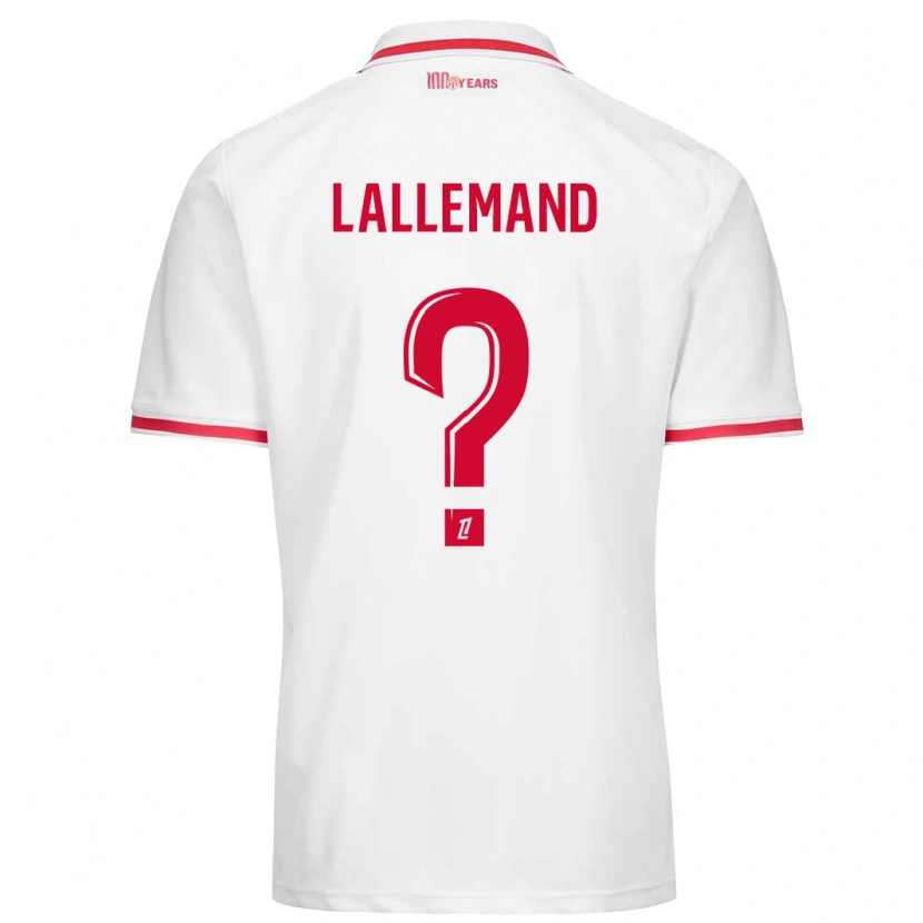 Danxen Män Nassim Lallemand #0 Vit Röd Hemmatröja Matchtröjor 2024/25 Tröjor T-Tröja