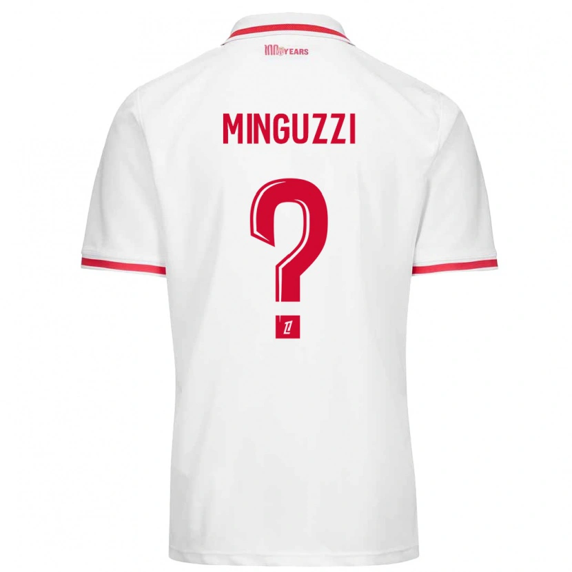Danxen Män Matteo Minguzzi #0 Vit Röd Hemmatröja Matchtröjor 2024/25 Tröjor T-Tröja