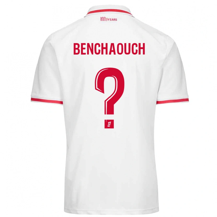 Danxen Män Yanis Benchaouch #0 Vit Röd Hemmatröja Matchtröjor 2024/25 Tröjor T-Tröja