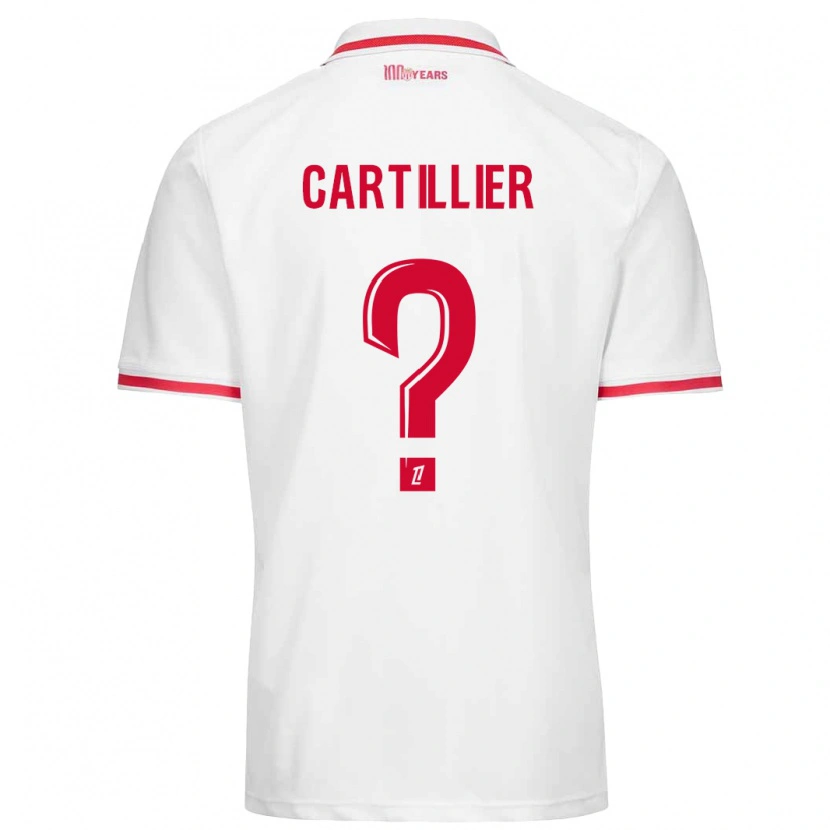 Danxen Män Antonin Cartillier #0 Vit Röd Hemmatröja Matchtröjor 2024/25 Tröjor T-Tröja