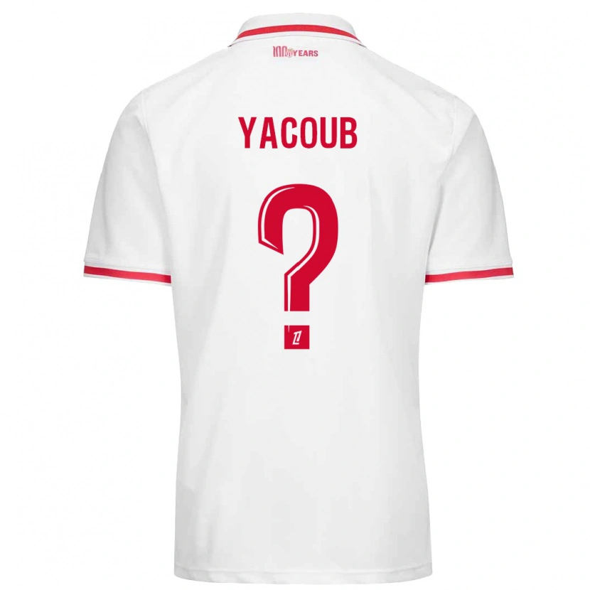 Danxen Män Béchir Yacoub #0 Vit Röd Hemmatröja Matchtröjor 2024/25 Tröjor T-Tröja