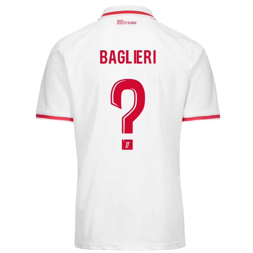Danxen Män Enzo Baglieri #0 Vit Röd Hemmatröja Matchtröjor 2024/25 Tröjor T-Tröja