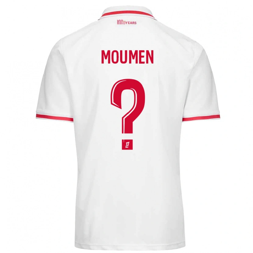 Danxen Män Jebril Moumen #0 Vit Röd Hemmatröja Matchtröjor 2024/25 Tröjor T-Tröja