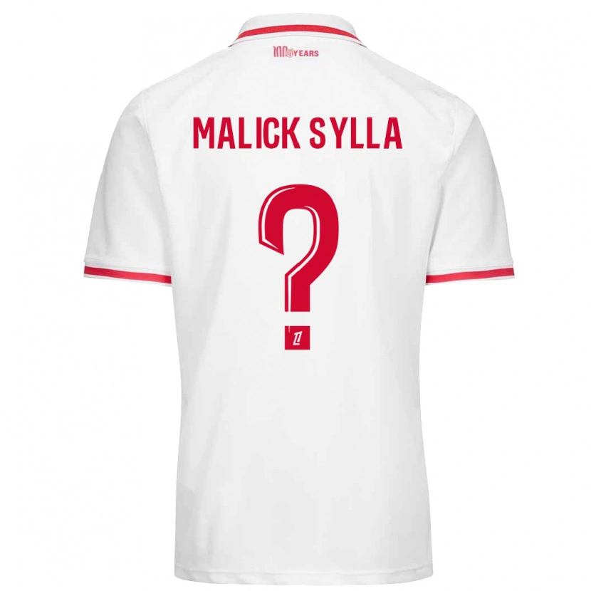 Danxen Män Malick Sylla #0 Vit Röd Hemmatröja Matchtröjor 2024/25 Tröjor T-Tröja