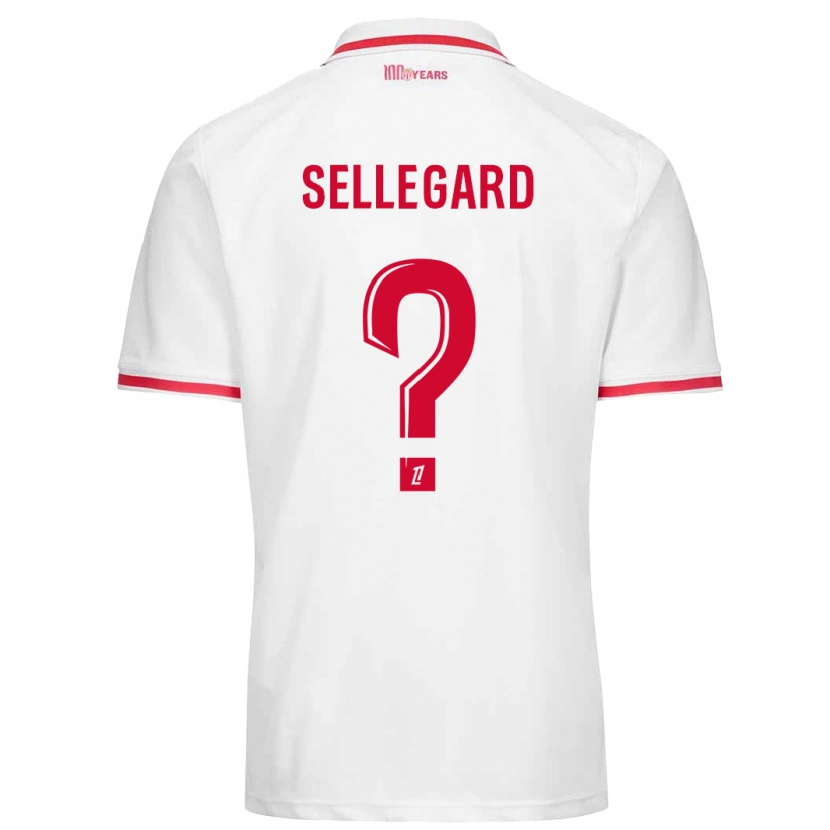 Danxen Män Alexander Sellegard #0 Vit Röd Hemmatröja Matchtröjor 2024/25 Tröjor T-Tröja