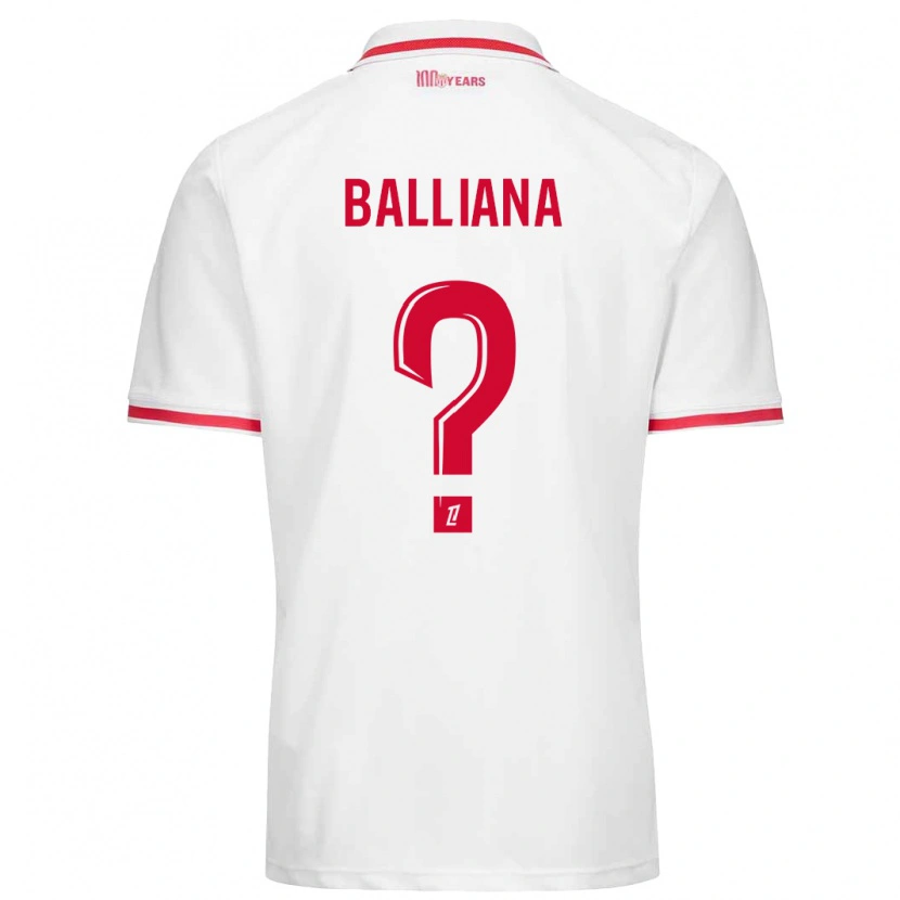 Danxen Män David Balliana #0 Vit Röd Hemmatröja Matchtröjor 2024/25 Tröjor T-Tröja