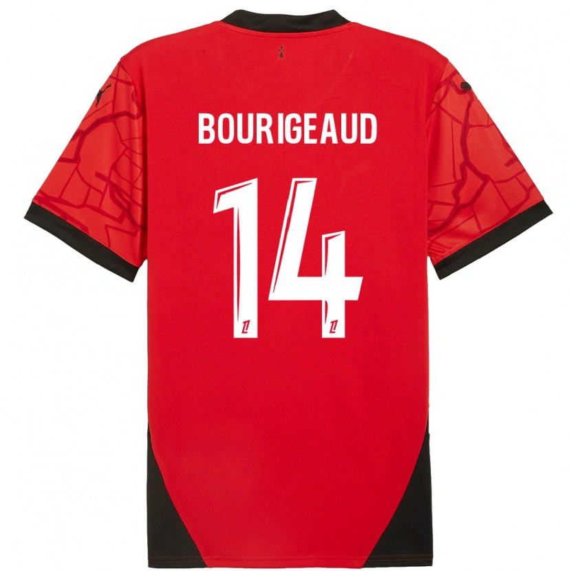 Danxen Män Benjamin Bourigeaud #14 Röd Svart Hemmatröja Matchtröjor 2024/25 Tröjor T-Tröja