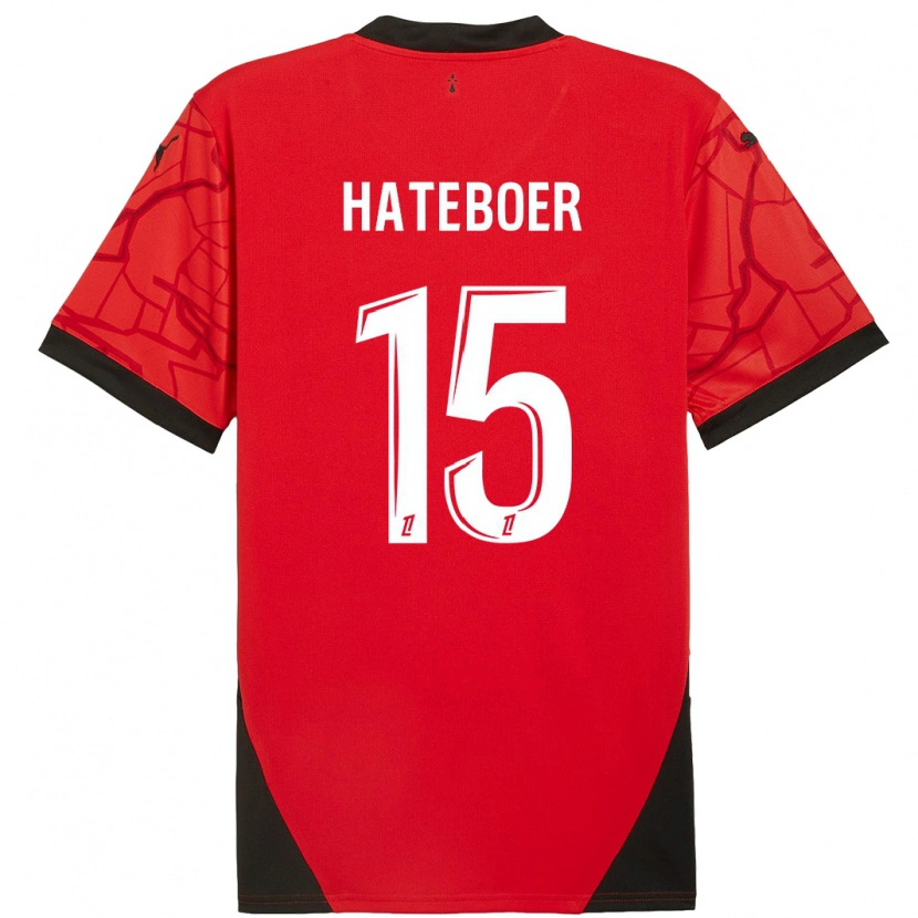 Danxen Män Hans Hateboer #15 Röd Svart Hemmatröja Matchtröjor 2024/25 Tröjor T-Tröja