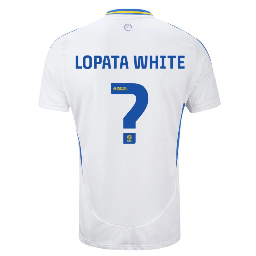 Danxen Män Reuben Lopata-White #0 Vit Blå Hemmatröja Matchtröjor 2024/25 Tröjor T-Tröja