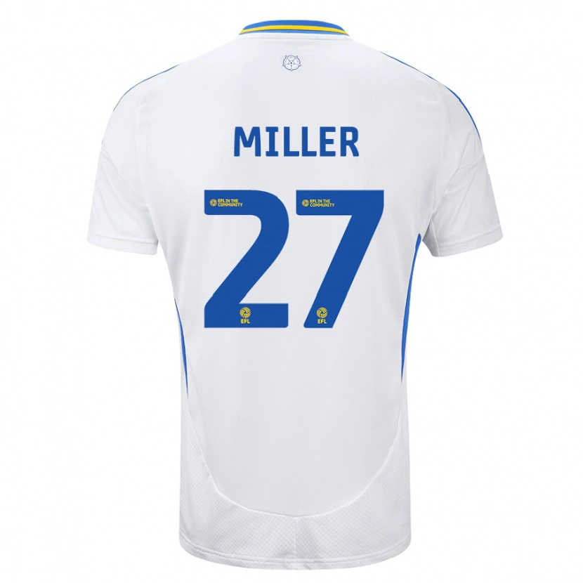 Danxen Män Amari Miller #27 Vit Blå Hemmatröja Matchtröjor 2024/25 Tröjor T-Tröja