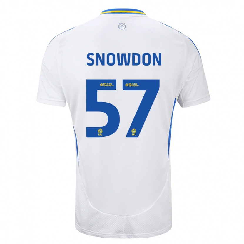 Danxen Män Joe Snowdon #57 Vit Blå Hemmatröja Matchtröjor 2024/25 Tröjor T-Tröja