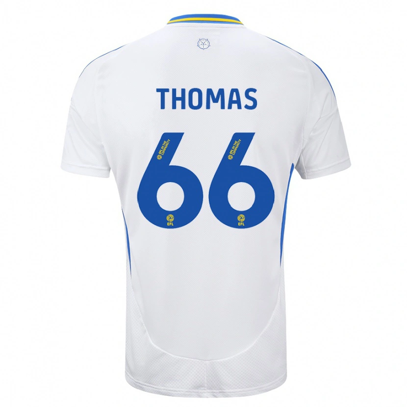 Danxen Män Luca Thomas #66 Vit Blå Hemmatröja Matchtröjor 2024/25 Tröjor T-Tröja
