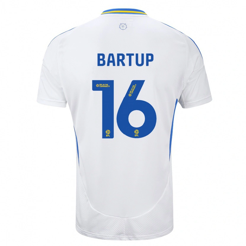 Danxen Män Laura Bartup #16 Vit Blå Hemmatröja Matchtröjor 2024/25 Tröjor T-Tröja