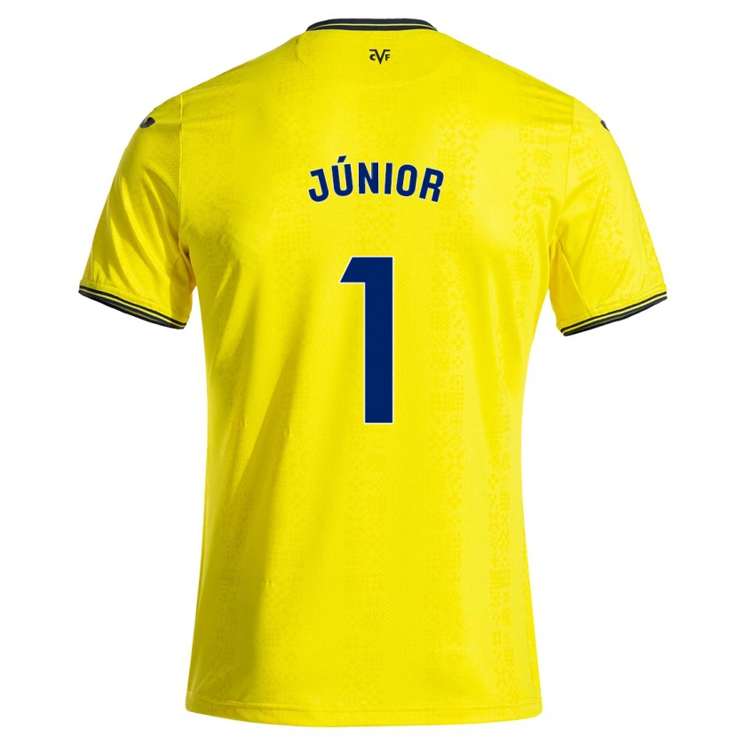 Danxen Män Luiz Júnior #1 Gul Svart Hemmatröja Matchtröjor 2024/25 Tröjor T-Tröja