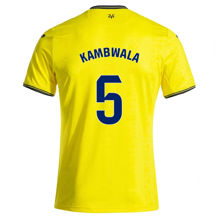 Danxen Män Willy Kambwala #5 Gul Svart Hemmatröja Matchtröjor 2024/25 Tröjor T-Tröja