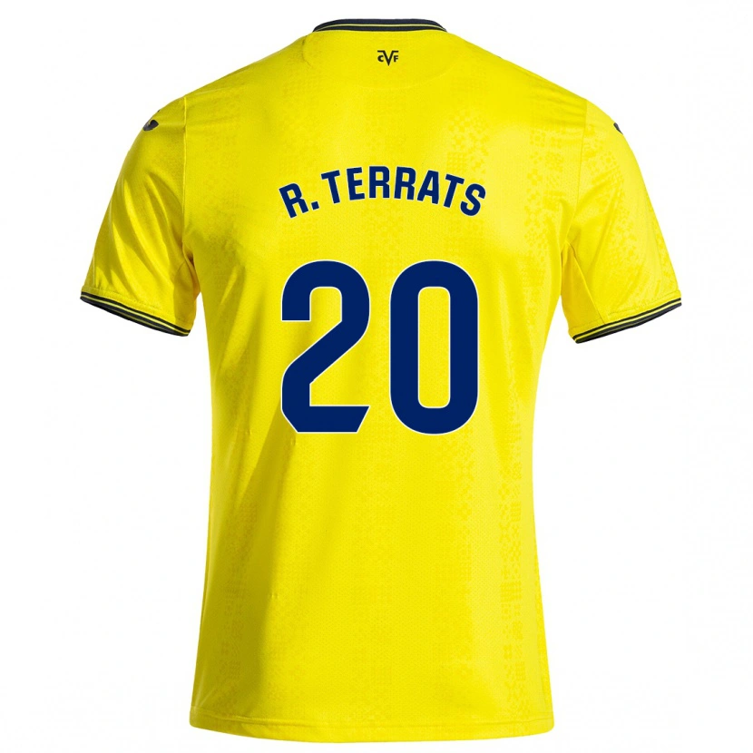 Danxen Män Ramón Terrats #20 Gul Svart Hemmatröja Matchtröjor 2024/25 Tröjor T-Tröja