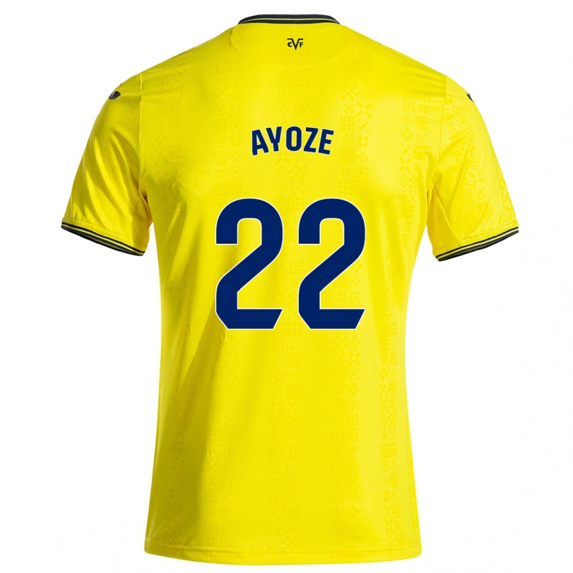 Danxen Män Ayoze Pérez #22 Gul Svart Hemmatröja Matchtröjor 2024/25 Tröjor T-Tröja