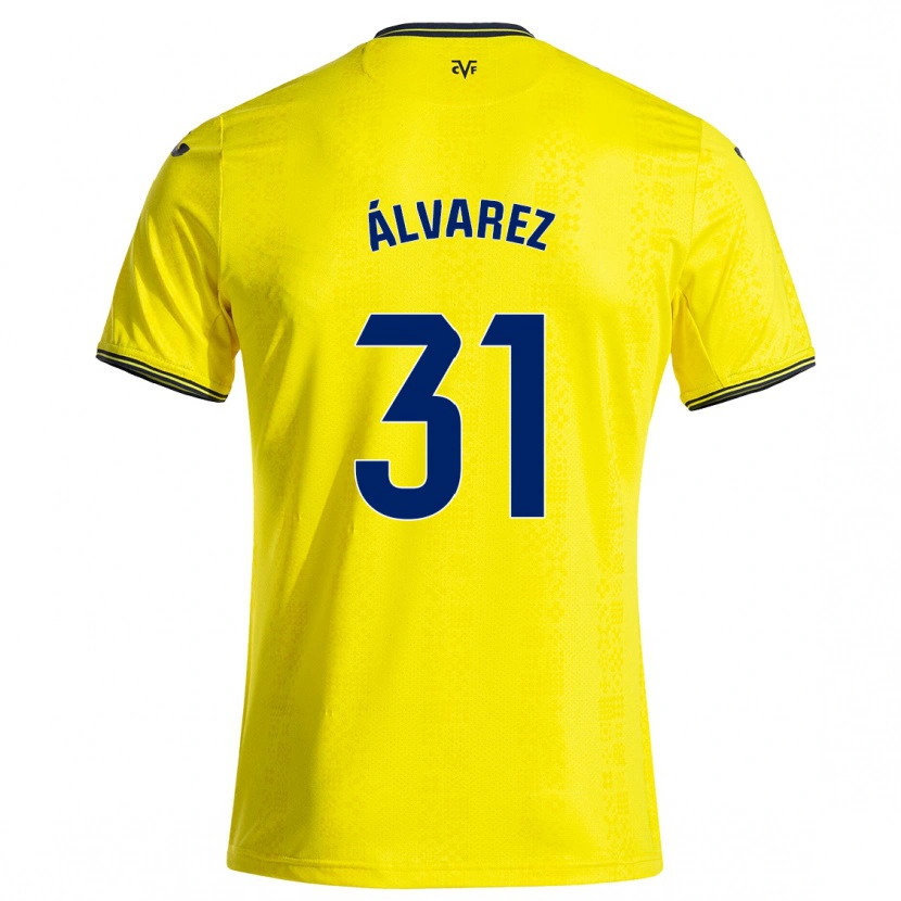 Danxen Män Iker Álvarez #31 Gul Svart Hemmatröja Matchtröjor 2024/25 Tröjor T-Tröja
