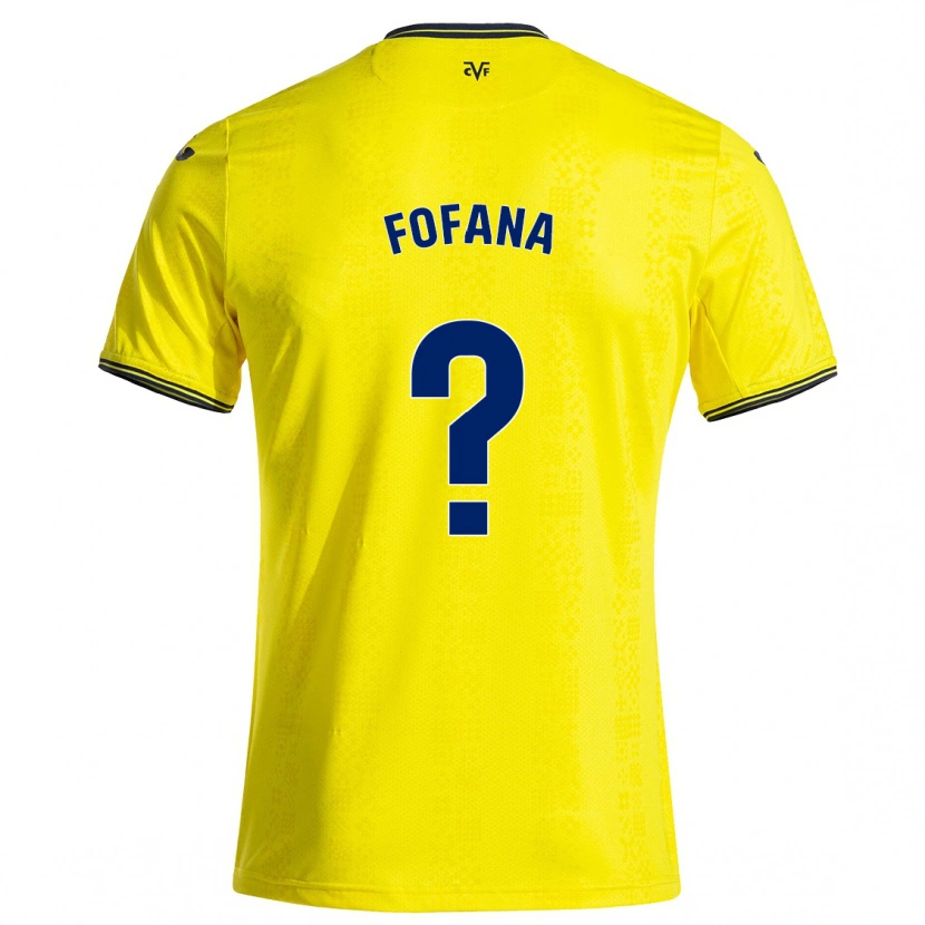 Danxen Män Douga Fofana #0 Gul Svart Hemmatröja Matchtröjor 2024/25 Tröjor T-Tröja