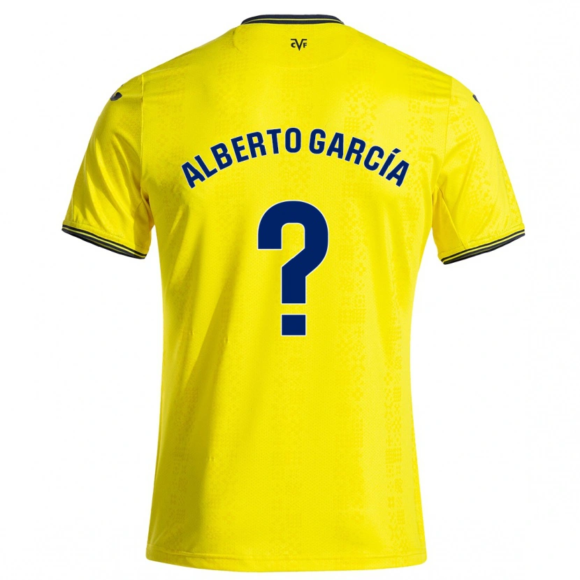 Danxen Män Alberto García #0 Gul Svart Hemmatröja Matchtröjor 2024/25 Tröjor T-Tröja