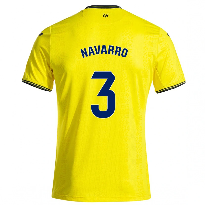 Danxen Män Pablo Navarro #3 Gul Svart Hemmatröja Matchtröjor 2024/25 Tröjor T-Tröja