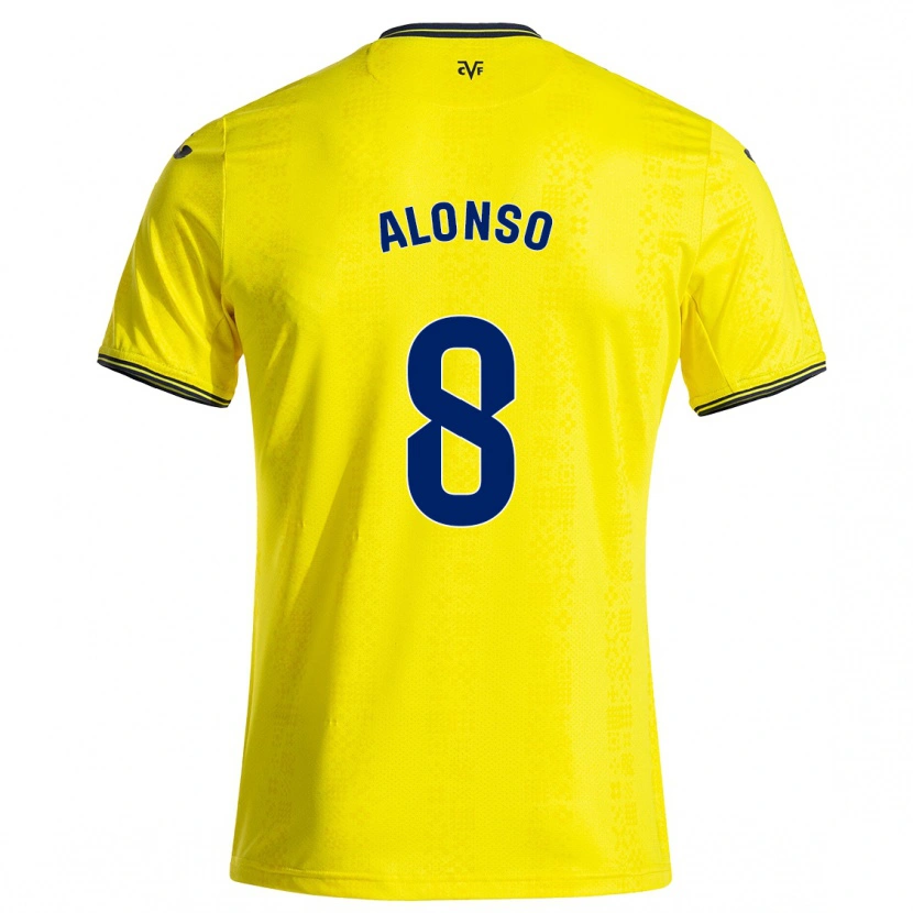Danxen Män Rodri Alonso #8 Gul Svart Hemmatröja Matchtröjor 2024/25 Tröjor T-Tröja
