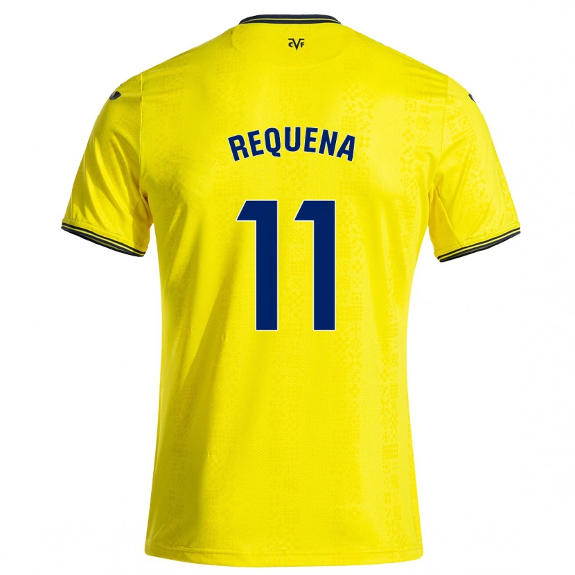 Danxen Män Dani Requena #11 Gul Svart Hemmatröja Matchtröjor 2024/25 Tröjor T-Tröja